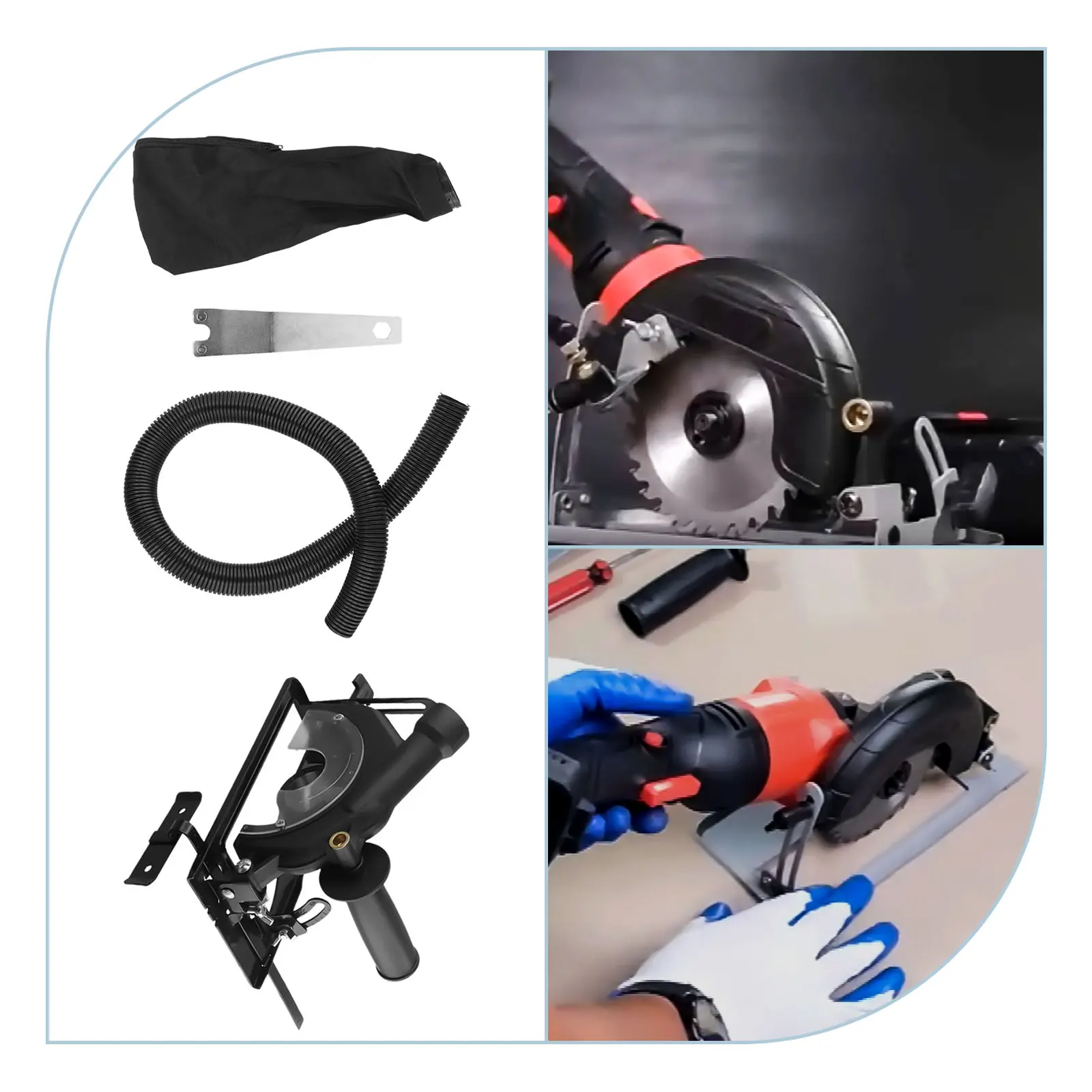 Imagem -05 - Suporte de Ângulo Grinder com Wrench Poeira Tubo Coleção Bolsa Grupo Ferramentas Elétricas Oficina 90 mm 100125 mm Pcs