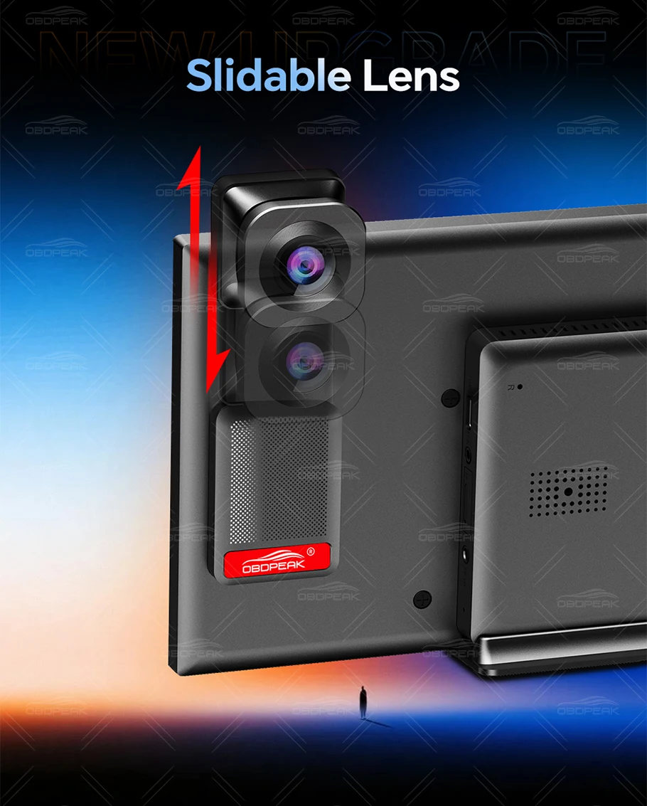 OBDPEAK K9 Max 12,3 Zoll 4K Dashcam Kabelloses CarPlay & Android Auto GPS-Navigation Touchscreen Auto-DVR-Kamera Videoaufzeichnung – Detail 14
