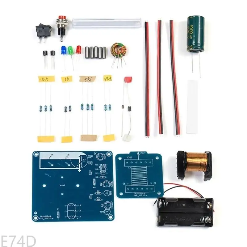E74D Science Experiment DIY Electromagnetic Emitter High Pressure Coil Soldering