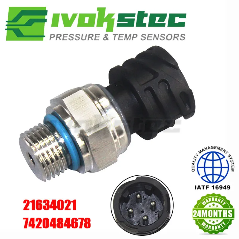 ชิปเซรามิคน้ำมันความดันเซนเซอร์ Sender Transducer สำหรับ Volvo Penta รถบรรทุกดีเซล D12 D13 FH คุณภาพสูง 21634021 7420484678