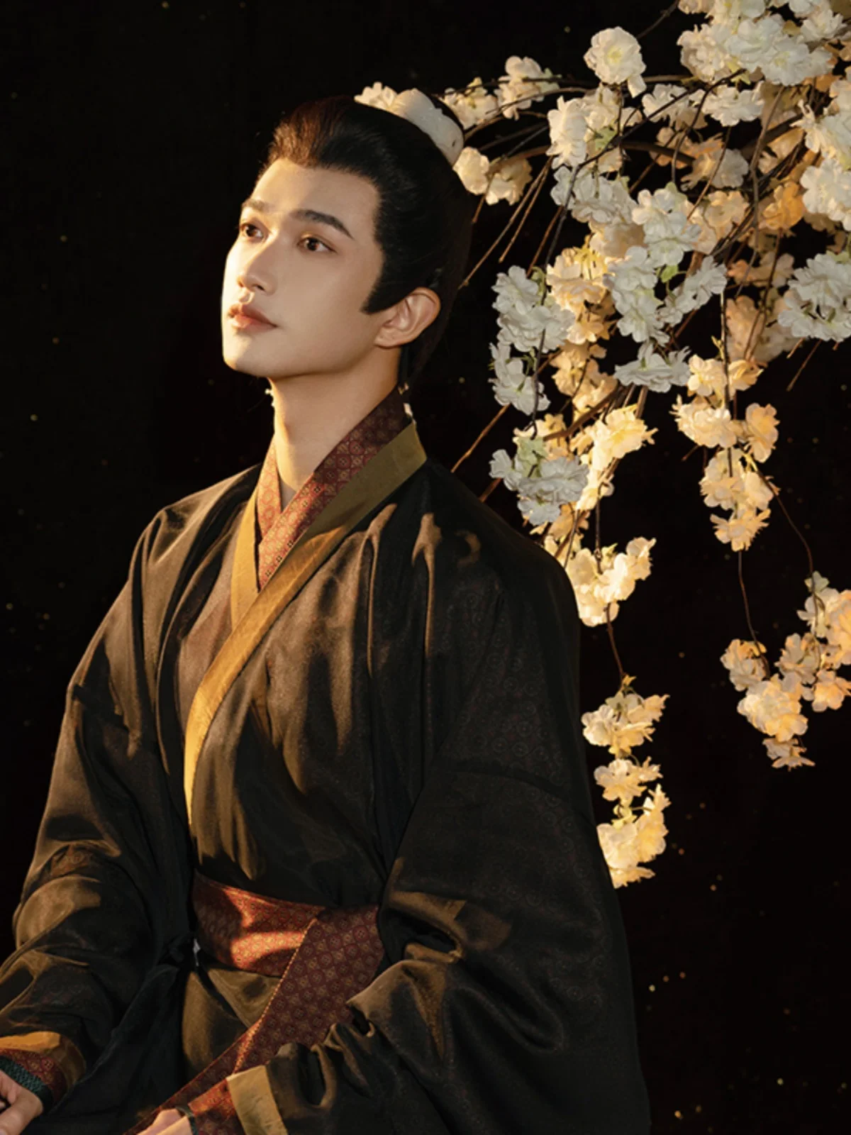 

Мужская прямая юбка Hanfu Sle Long Sve V-Ne, хлопковый костюм в стиле ретро из копия экскавации Mawangdui