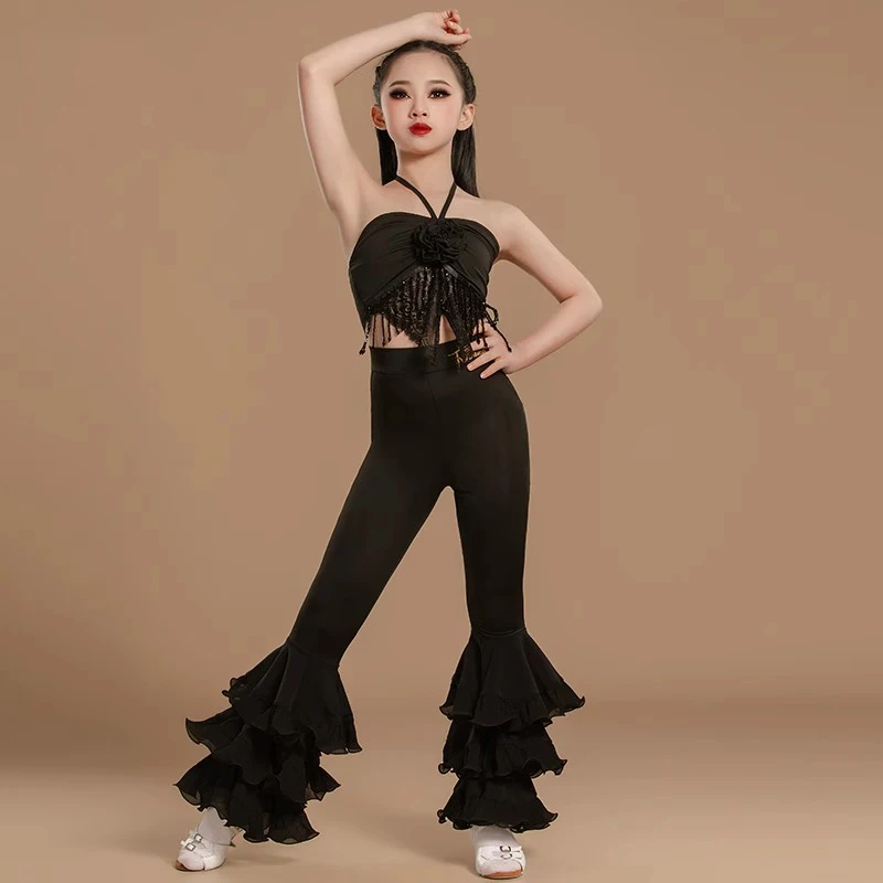 Abiti da Ballo Standard per Bambini, Vestiti da Danza Latina per Ragazze, Abbigliamento per Cha Cha, Rumba, Tango, Samba, Salsa