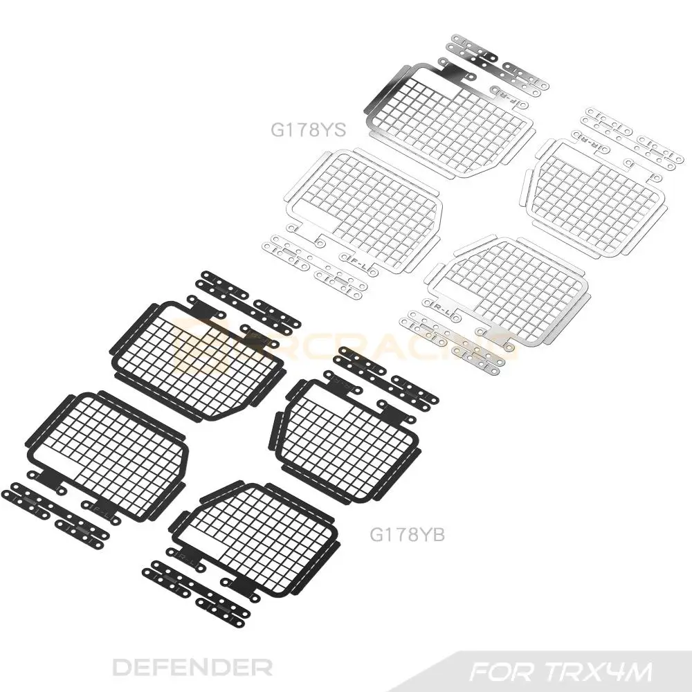 

Grc Trx4m Stainless Steel Reversible Window Guard Mesh For Trx4m Defender Upgrade Option Parts #g178ys/b Color: G178ys