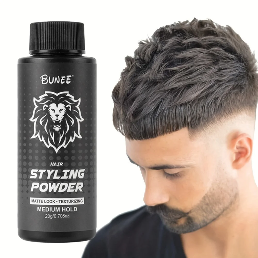 BUNEE 20g Volumizing Powder - Instantly Lifts Roots, Oil Control & Volume in 5 Sec | Men’s Styling Powder