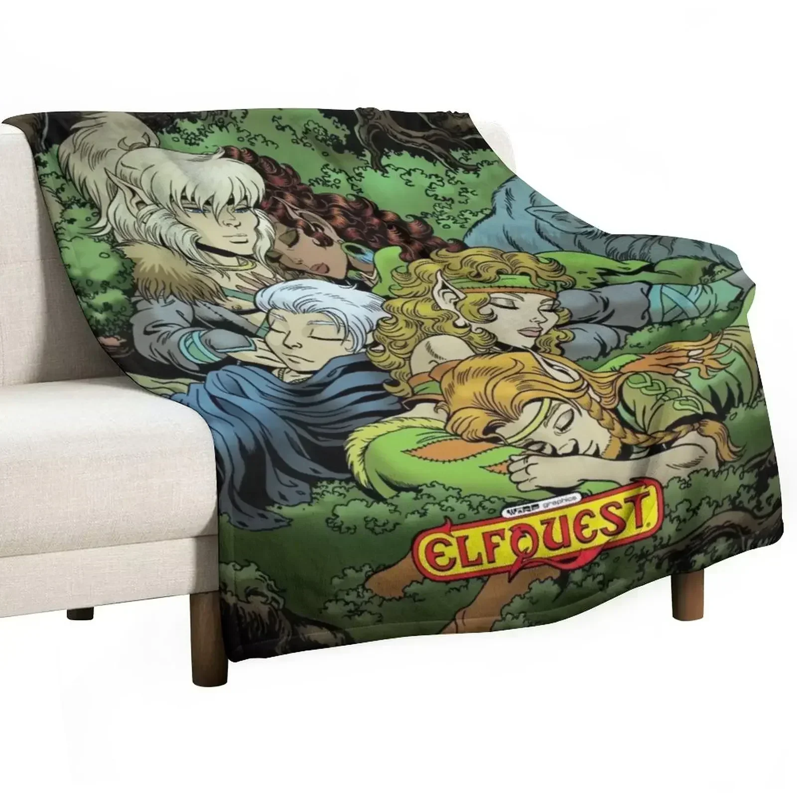 ElfQuest: True Peace II Throw Blanket Fashion Sofas Thermal decorative Flannel Thermals For Travel Beautifuls Blankets