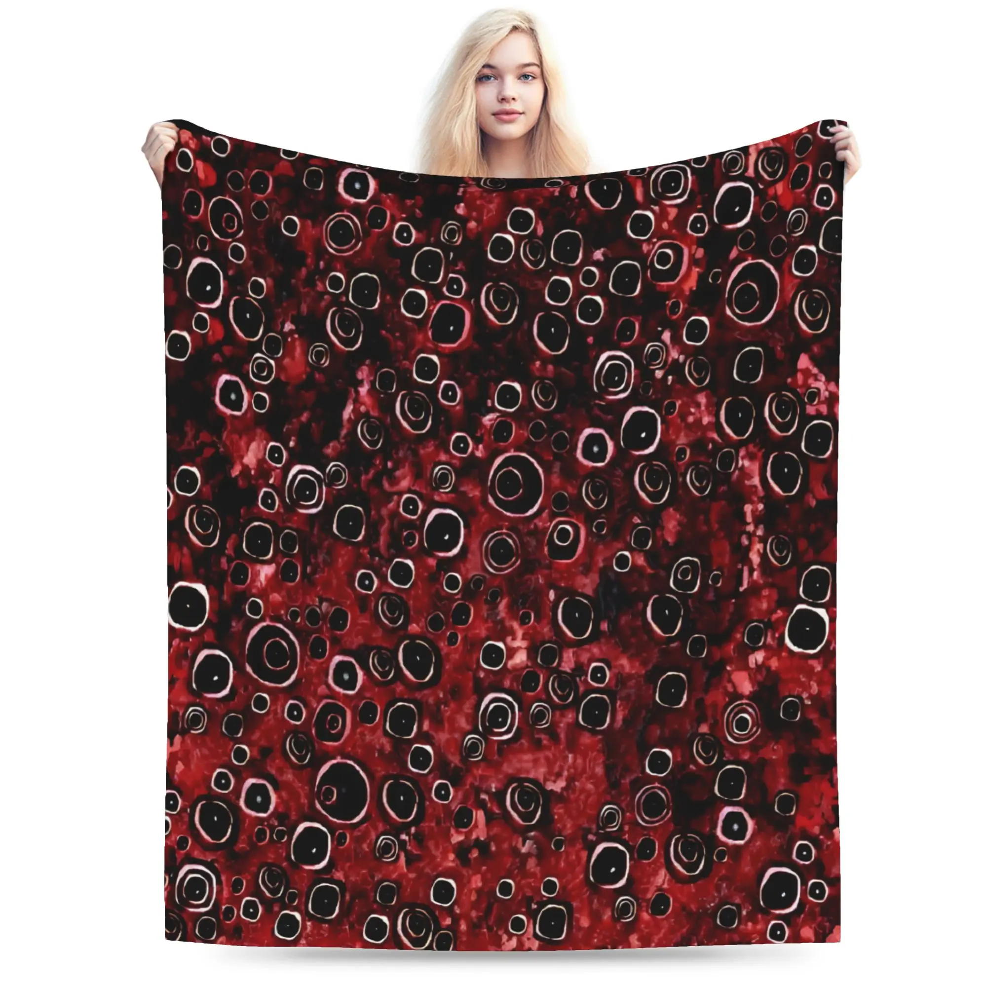 Bloody Eyeball Blanket Warm Cozy Fluffy  Throw Blankets for Couch 50x60 Inch Multi-size Bedspread