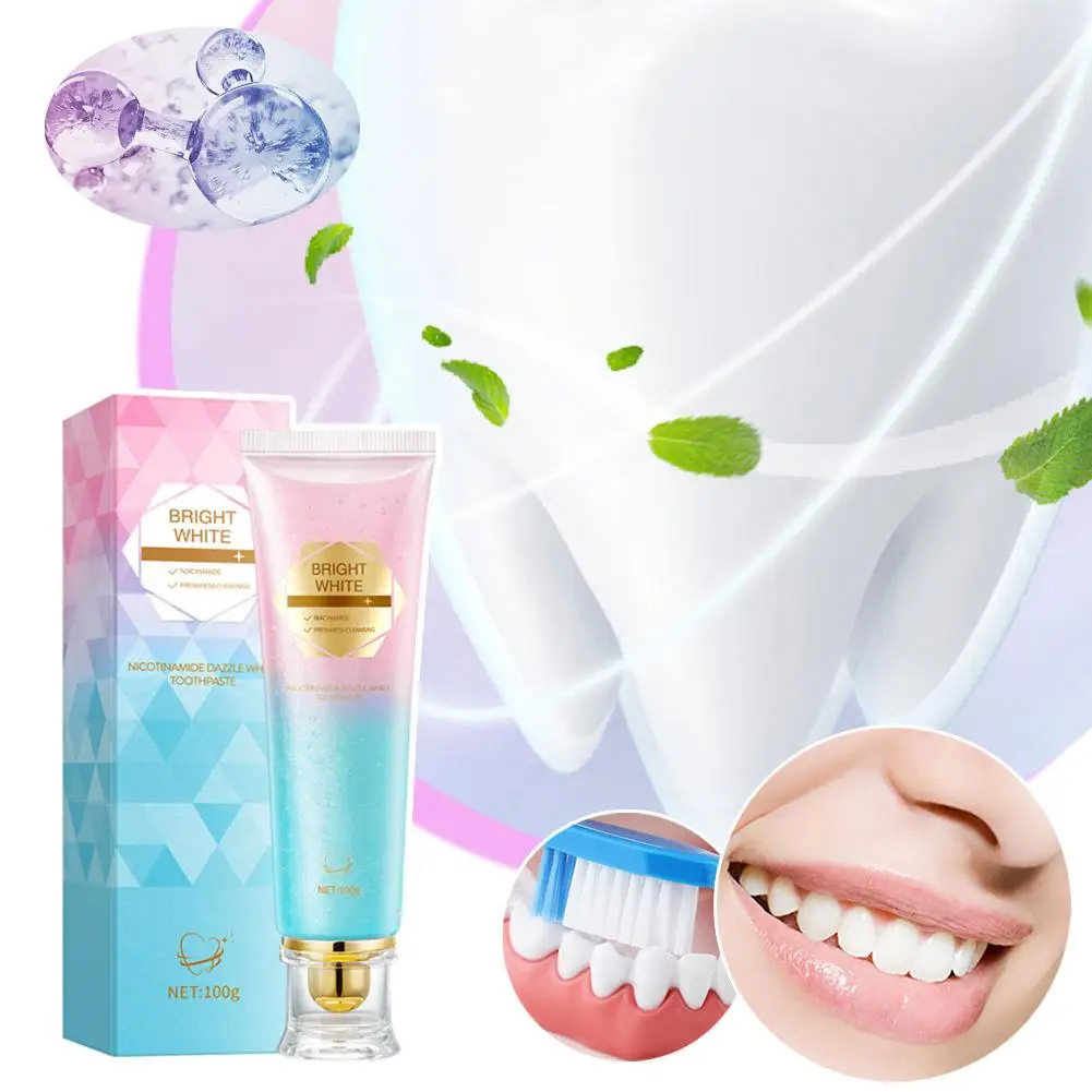 Niacinamide Whitening Toothpaste Helping To Oral Care Bad Breaths Stains Removing Reduces Plaque Toothpaste For Women Men