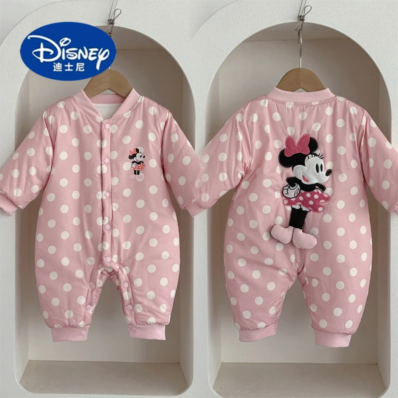 ديزني دونالد داك 2025 رومبير الشتاء |   بذلة أطفال مبطنة بالصوف للأولاد والبنات |   قطعة واحدة مريحة للاستخدام الخارجي 0-24 شهرًا