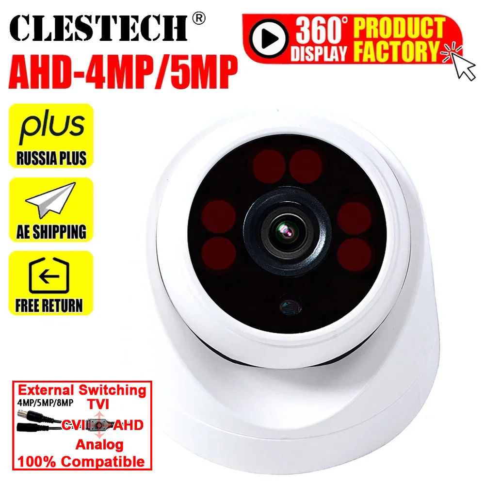 

AHD Camera 1080P/5MP CCTV Security AHDM AHD-H CCTV Camera Sony IMX326 Sensor HD IR-Cut Night vision indoor Camera 1080P 2.8mm