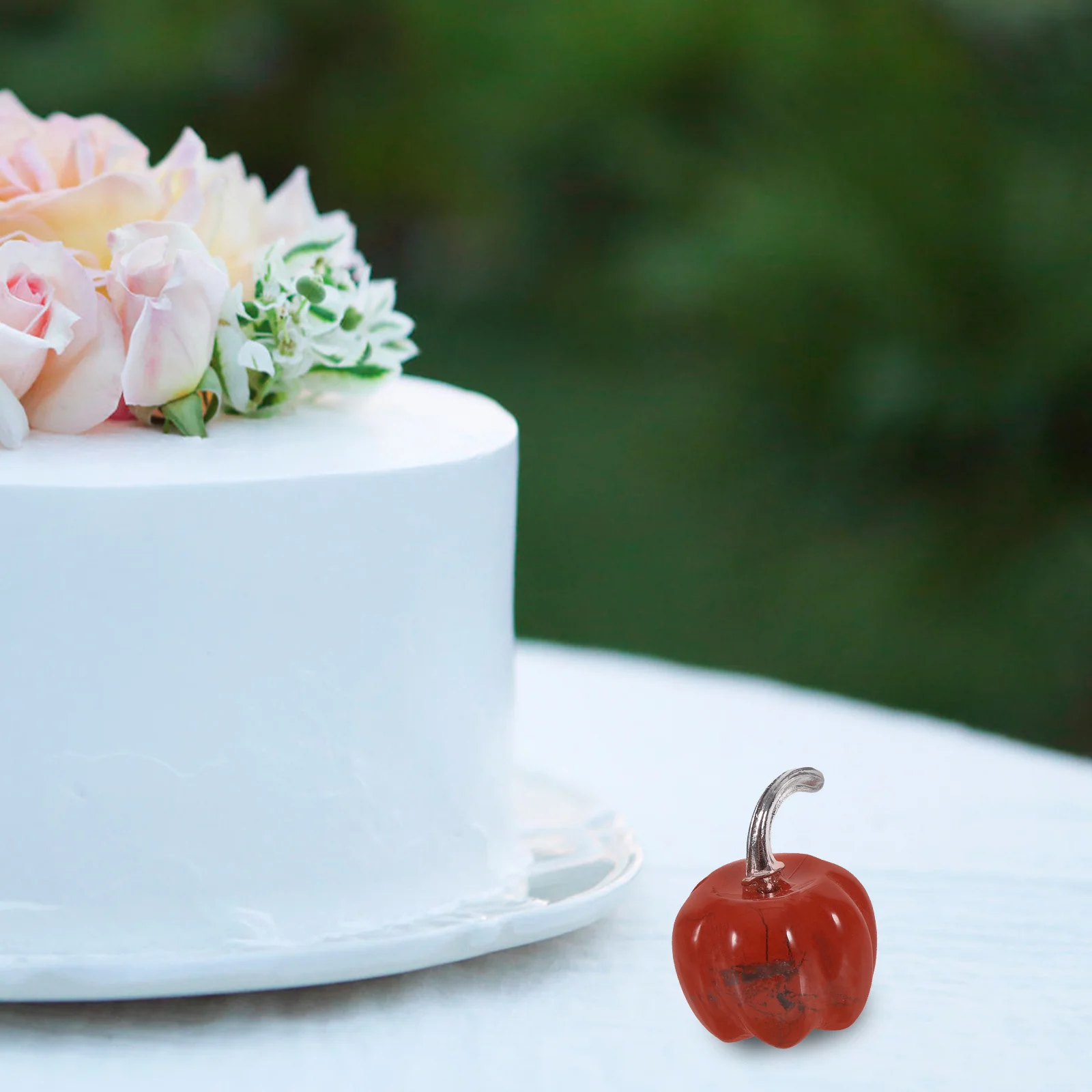 

3Pcs Crystal Pumpkin Ornament Refreshing Comfortable Scene Layout Party Favors Crystal Pumpkin Decor Scene Layout