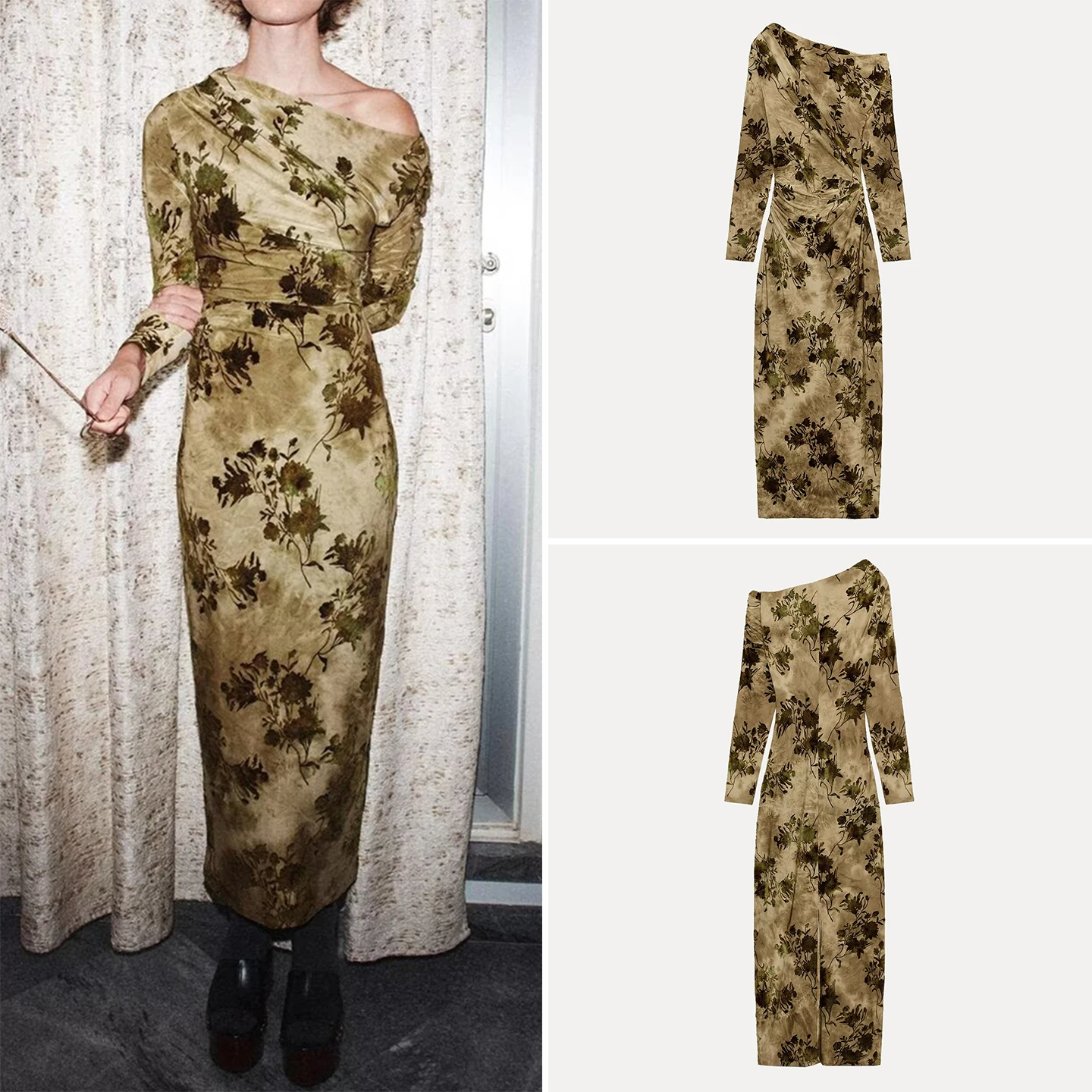 Spring Autumn Winter Faion Ele Velvet Gown Women's Dr Long Sve Stand Version Daily Use Z Brand