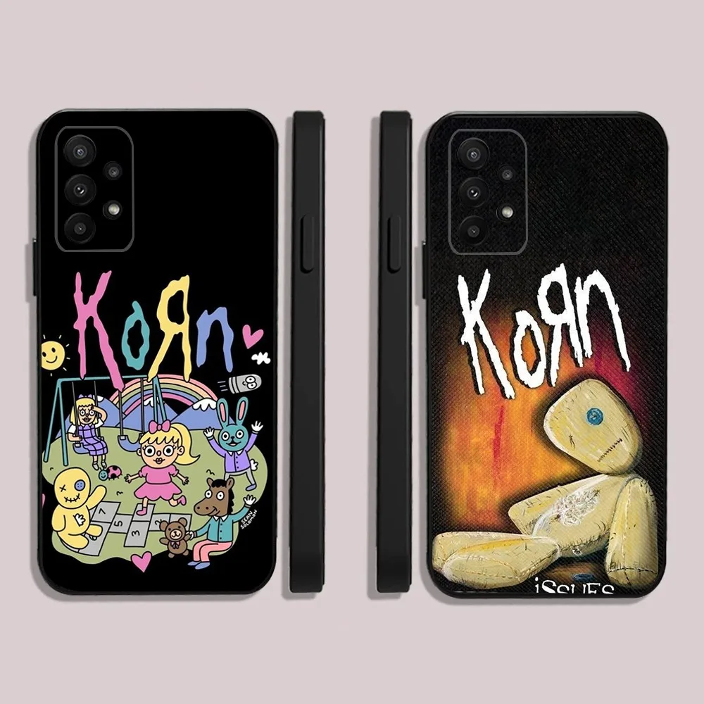 

Rock K-Korn Band Phone Case For Samsung S24,23,22,30,21,10,9,Ultra,Plus,Lite,FE,5G Black Soft Case