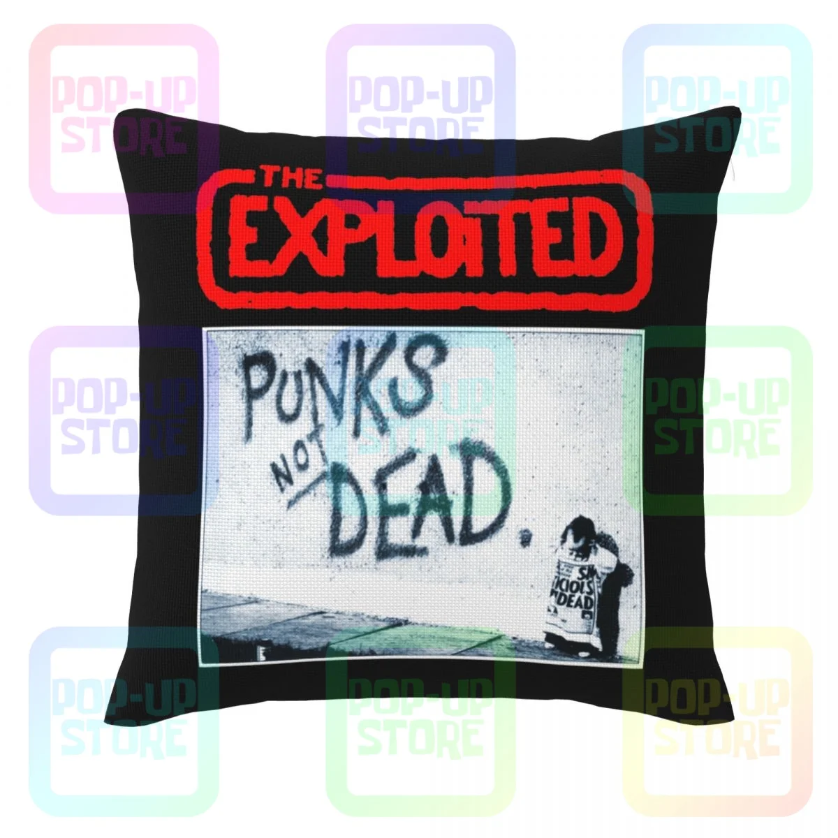 Thick The Exploited Punks Not Dead Album Image Linen Pillowcase Throw Pillow Cover Healthy Customized High-Density