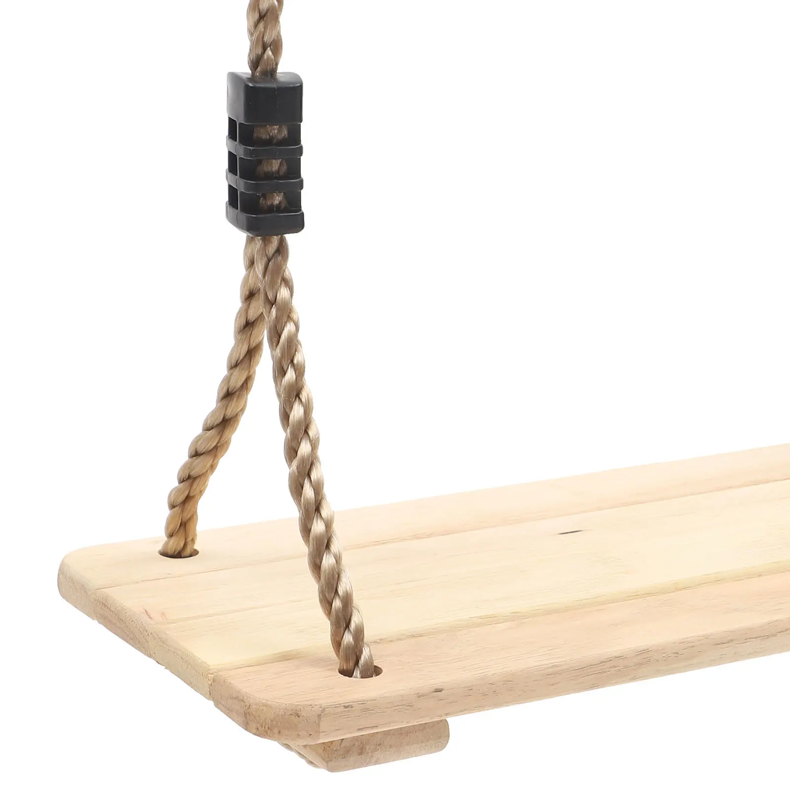 

Sturdy Wooden For Kids Outdoor Hanging Swings Durable Wood Plaything Backyard Decorative Chair Rope Hanging Bench