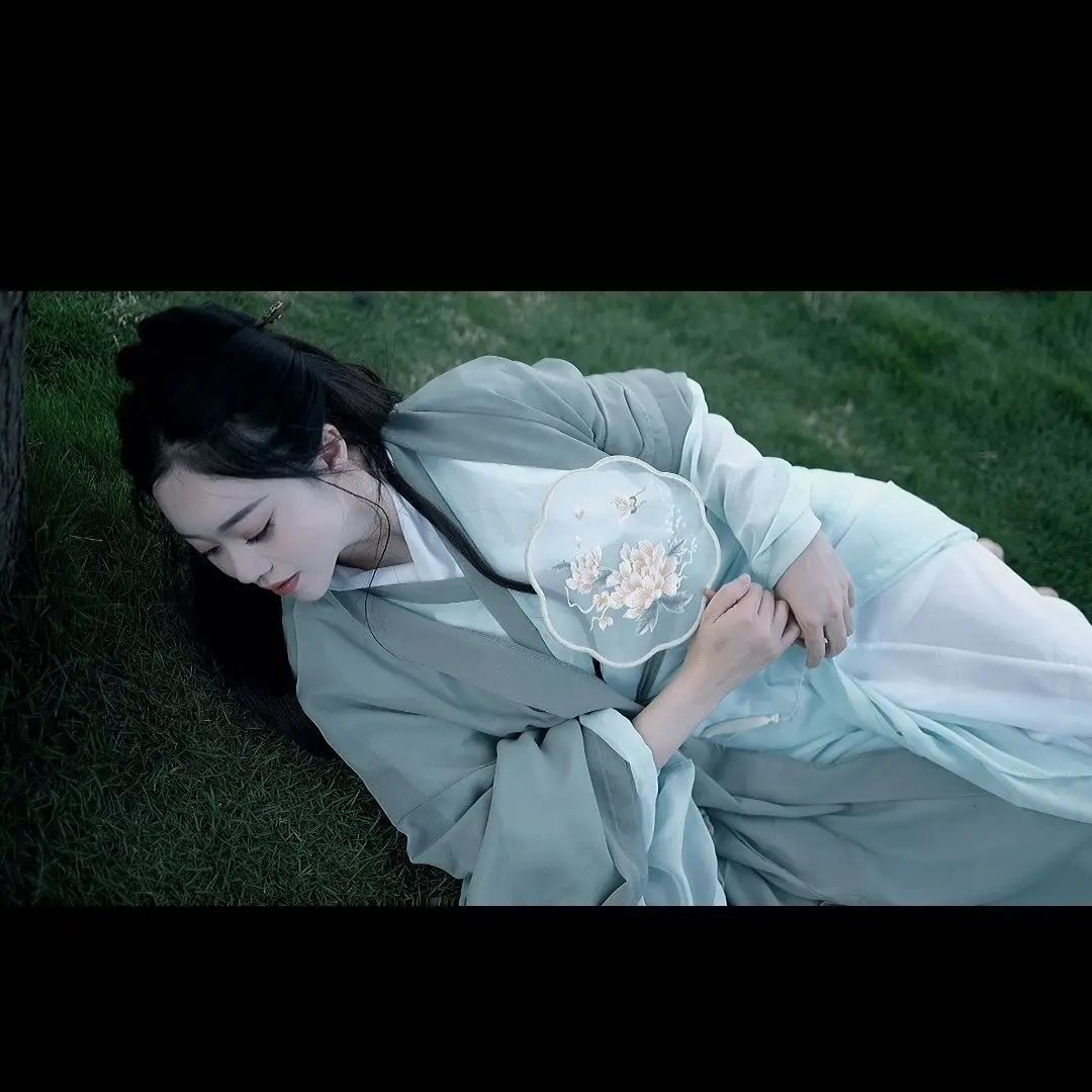 ‌ Abito Hanfu originale Wei-Jin - Gonna da fata fluente a maniche larghe da donna Costume cinese antico Hanfu tradizionale