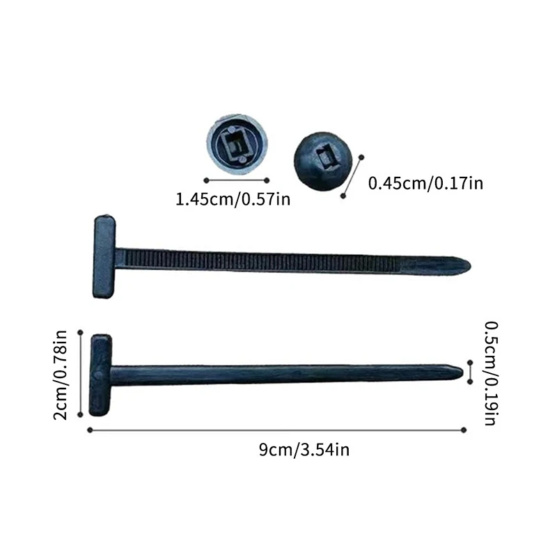 Multipurpose For Car Daily Repair 10-100Pcs Nylon Universal Cable Tie Buckle Self-Locking Zip Ties Holder With Pin Button