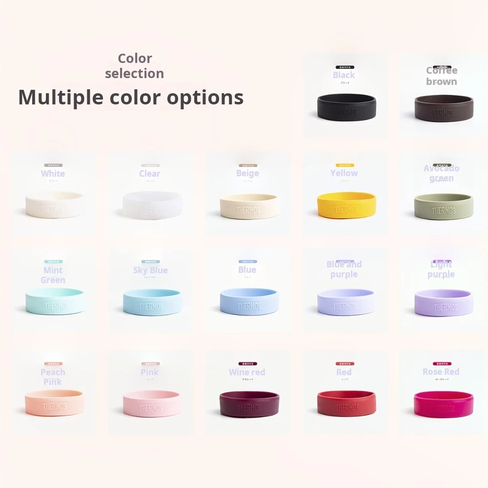 THERMOS Thermal Mug Diameter 6.5cm Silicone Anti Slip Bottom Cover for THERMOS  Vacuum Flask Water Bottle Bottom Sleeve Cover view 5