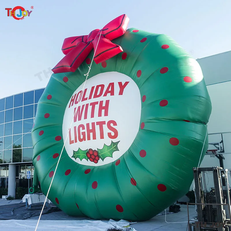 Outdoors Christmas Decorations 30ft tall Giant Inflatable Christmas Wreath