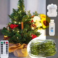 5M-20M LED String Fairy Lights USB/Battery Remote Copper Green Wire LED Lamps For Wedding Christmas Tree Garland Party Decor