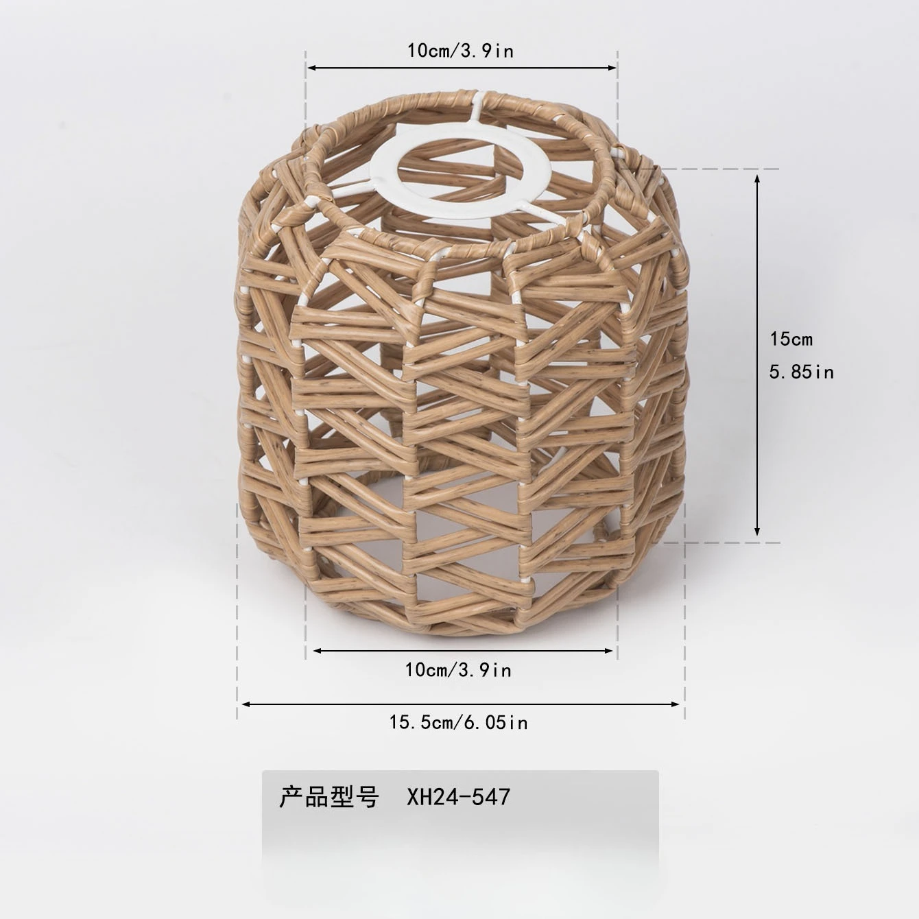 Imitation Rattan Woven Lampshade Diy Light Accessory Chandelier Decoration