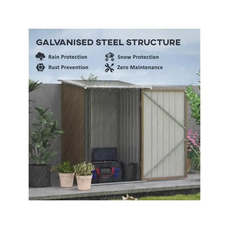 

Galvanized Steel Garden Storage Shed - Tool House for Outdoor Use