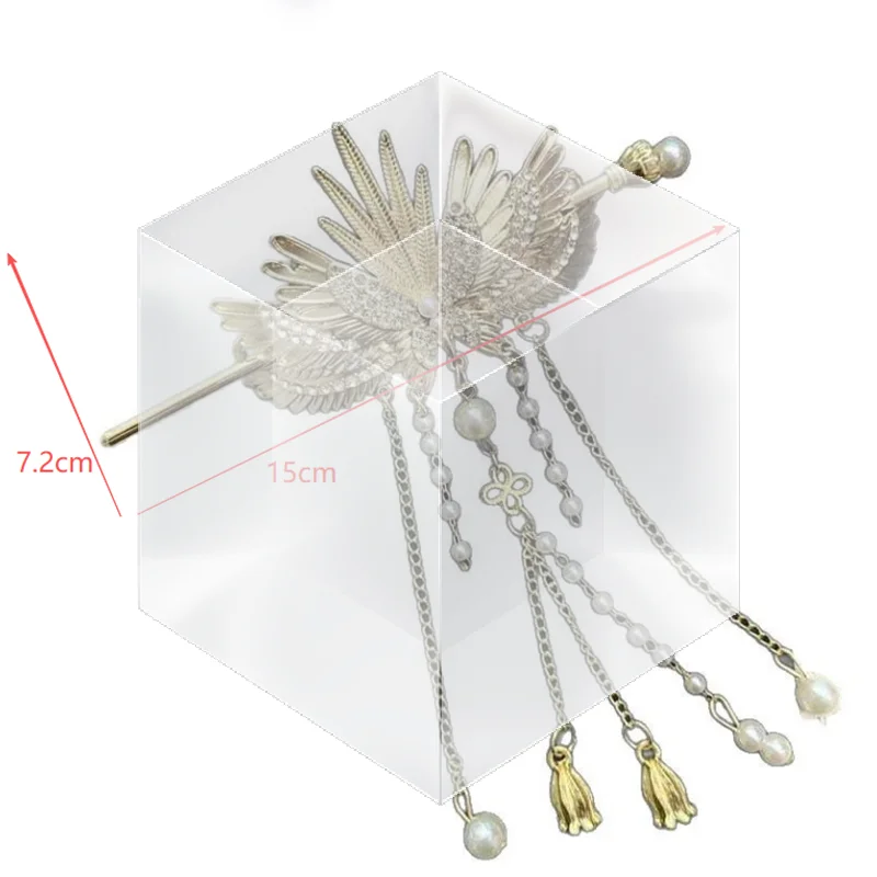 【New】Luxury Chinese Headwear Angel Wing Hairpin Alloy Tassels Hair Sticks Women Daily Hair Clip Sweet Hair Accessories
