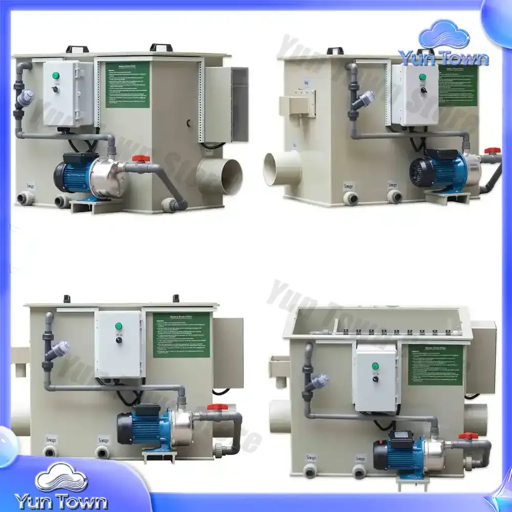 30m3/h Rotary Drum Filter 30 Tons Aquarium Koi Fish Tank Water Treatment Drum Filters for Aquaculture Farming