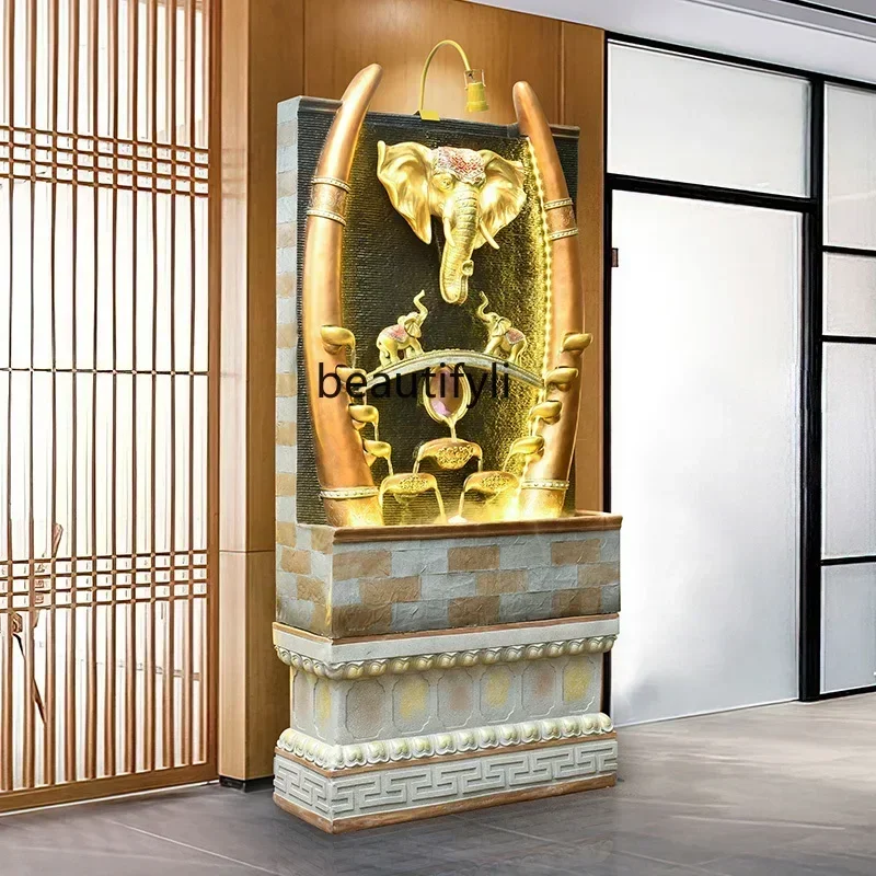 

Q181 ltWater curtain wall, flowing water lucky ornaments, living room entrance floor fountain circulating water landscape compan