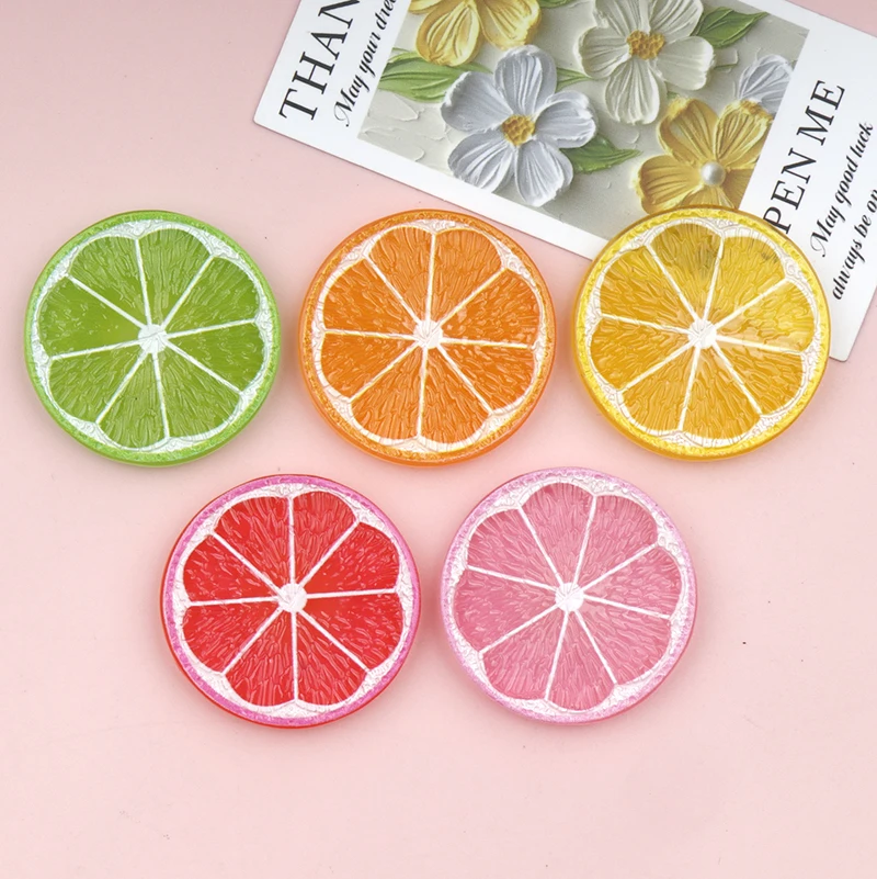 10/100PCS Resin Decor Lemon Slices Series Miniature Flat Back Resin Cabochons Hairpin Scrapbooking DIY Charms Craft Accessories