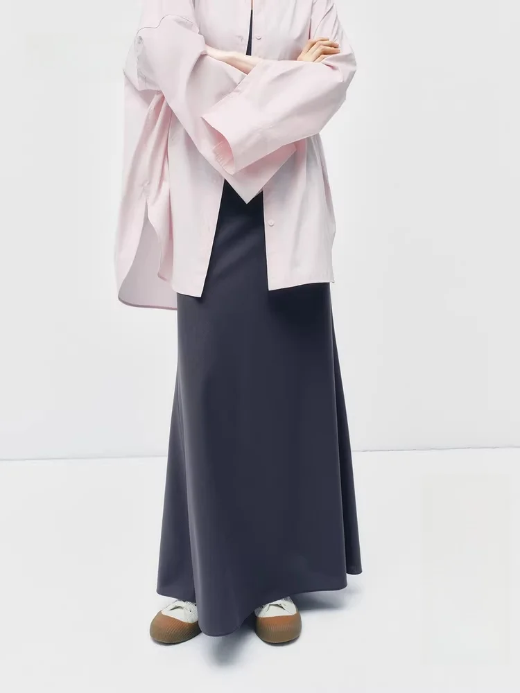 

Новая осенняя коллекция E-Cloud: Юбка-миди приталенного кроя из смесовой ткани (полиэстер, шерсть) для женщин, повседневная.