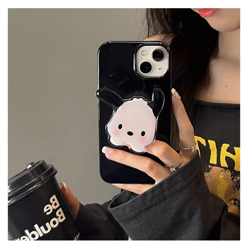 1pcs Sanrio Ring Buckle Iphone Accessories Pochacco Cute Cartoon Mobile Phone Grip Phone Holder Car Animation Decoration Gift