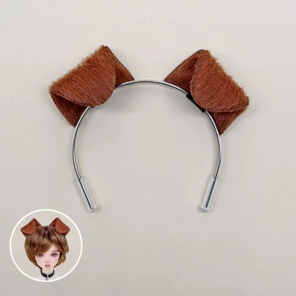 Pop Cosplay Kawaii Hond Oor Hoofdband Leuke DIY Gesimuleerde Dierenoor Haarhoepel Zachte Bruine Pop Haarband BJD/SD Pop Accessoires