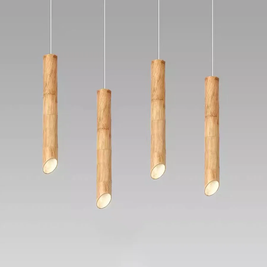 

7W Aluminum Imitation Bamboo Shape LED Pendant Light Restaurant Bar Kitchen Long Tube Hanging Light Bedroom Bedside Pendant Lamp