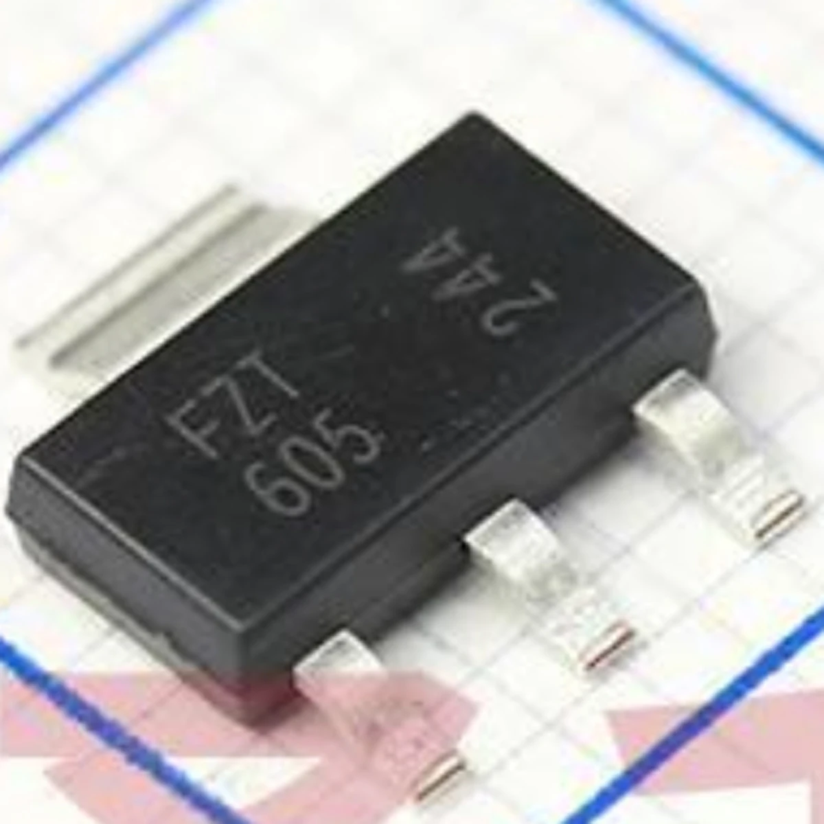 10 قطعة الأصلي FZT605 دارلينجتون أنبوب 2 واط 120 فولت 2000 @ 1A ، 5 فولت NPN SOT-223-3:FZT605TA