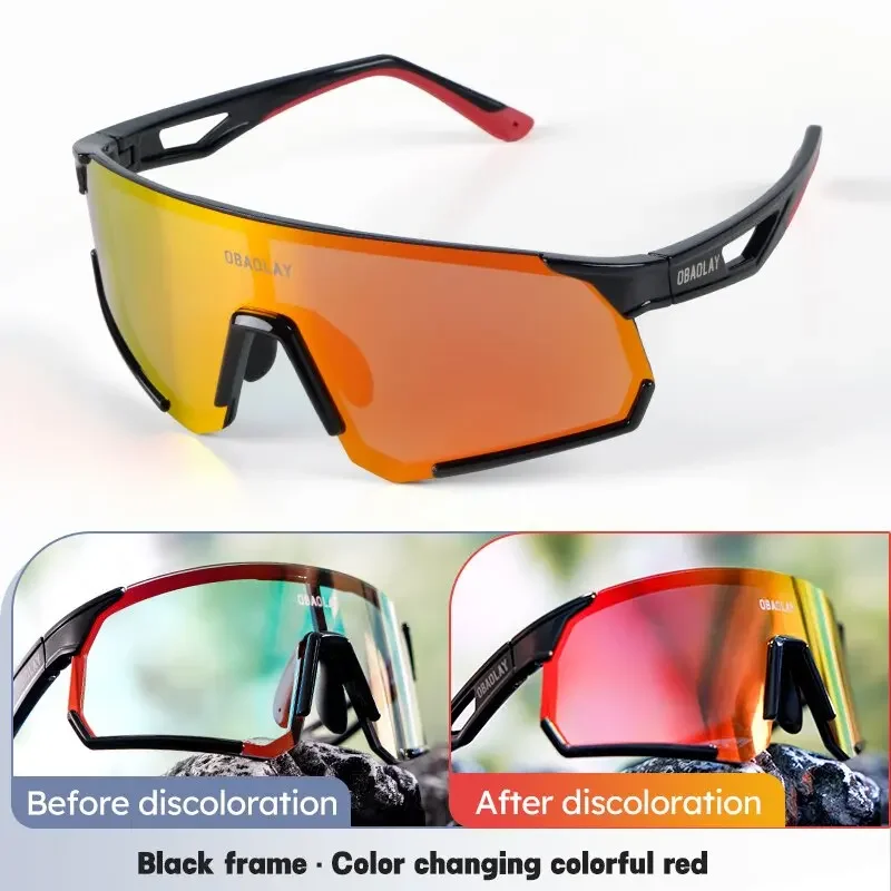 Gafas fotocromáticas para bicicleta para hombre, gafas de sol para pescar, al aire libre, correr, golf, ciclismo, gafas deportivas, UV400