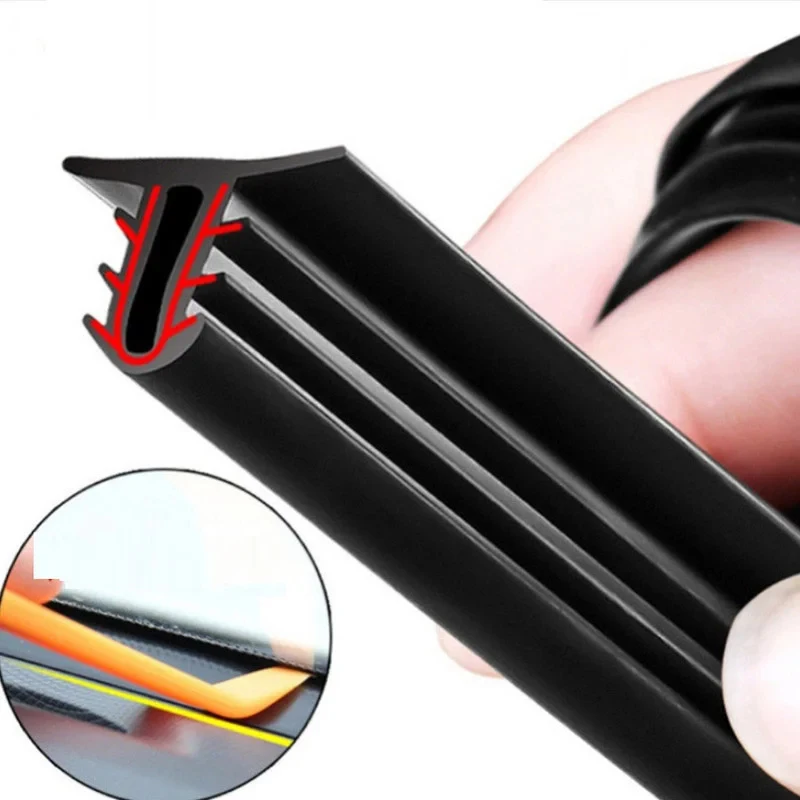 1-6Set 1.6m Universal Dashboard Sealing Strip Noise Sound Insulation Rubber Strips Weatherstrip Dustproof Car Seal Dashboard