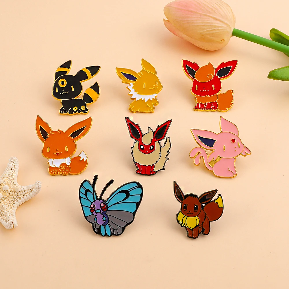 Set 8 buah Pin Enamel Eevee, L - Lapel Pin Enamel ulasan dan harga
