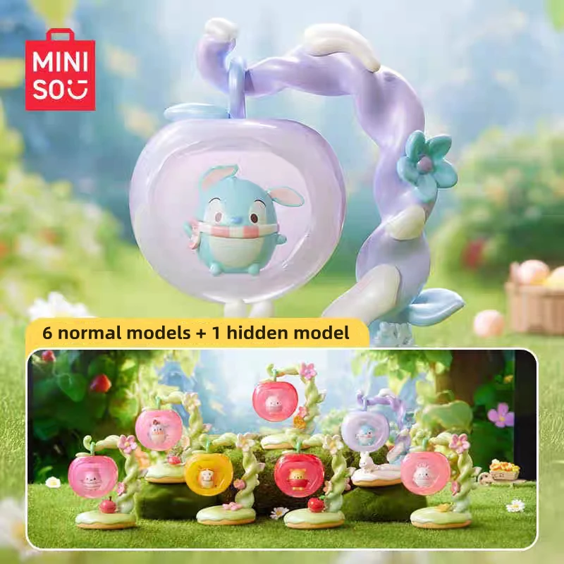 MINISO Disney Ufufy Series Apple Wonderland Blind Box Animation Stitch Desktop Ornaments Children's Toy Model Christmas Gift