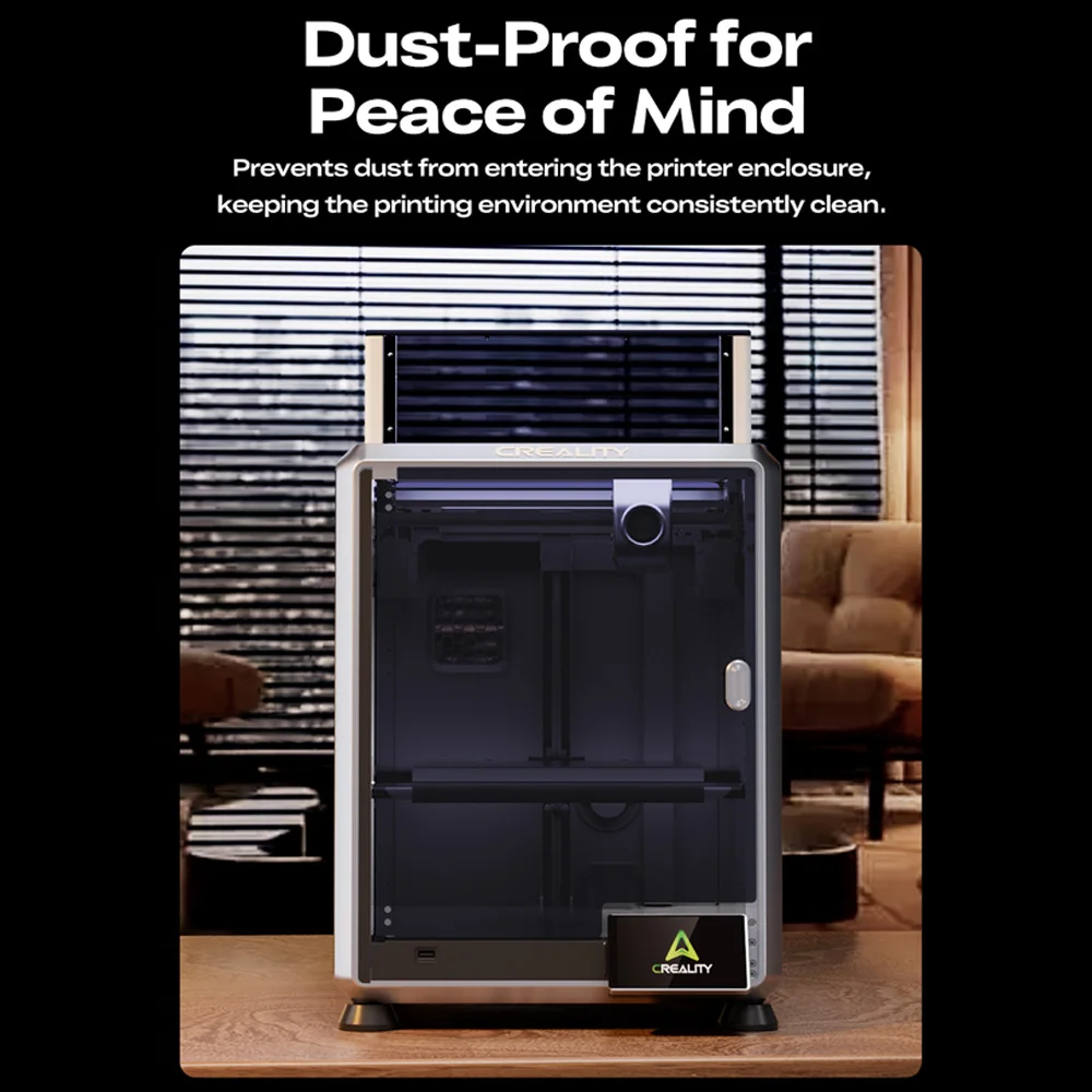 حاوية Creality K1 SE/K2 SE للطابعة ثلاثية الأبعاد ملحقات الطابعة ثلاثية الأبعاد الأصلية درجة حرارة ثابتة للضوضاء تقلل من عزل الغبار