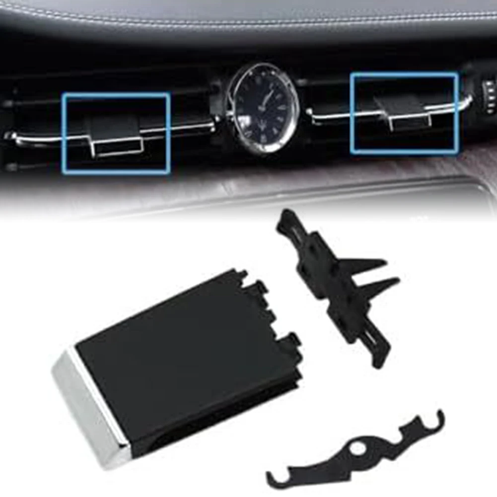 670011357 Front Vent Outlet Tab Clip Slider For Maserati 2013-2019 Black Silver ABS PC Interior Trim Replacement Part