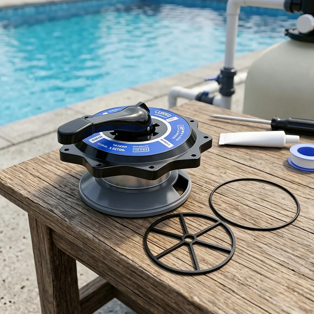 Swimming Pool Filtration System Pump Accessory Swimming Pool Filtration Multi-Port Valve for top Cap 2-Inch Diameter Connection