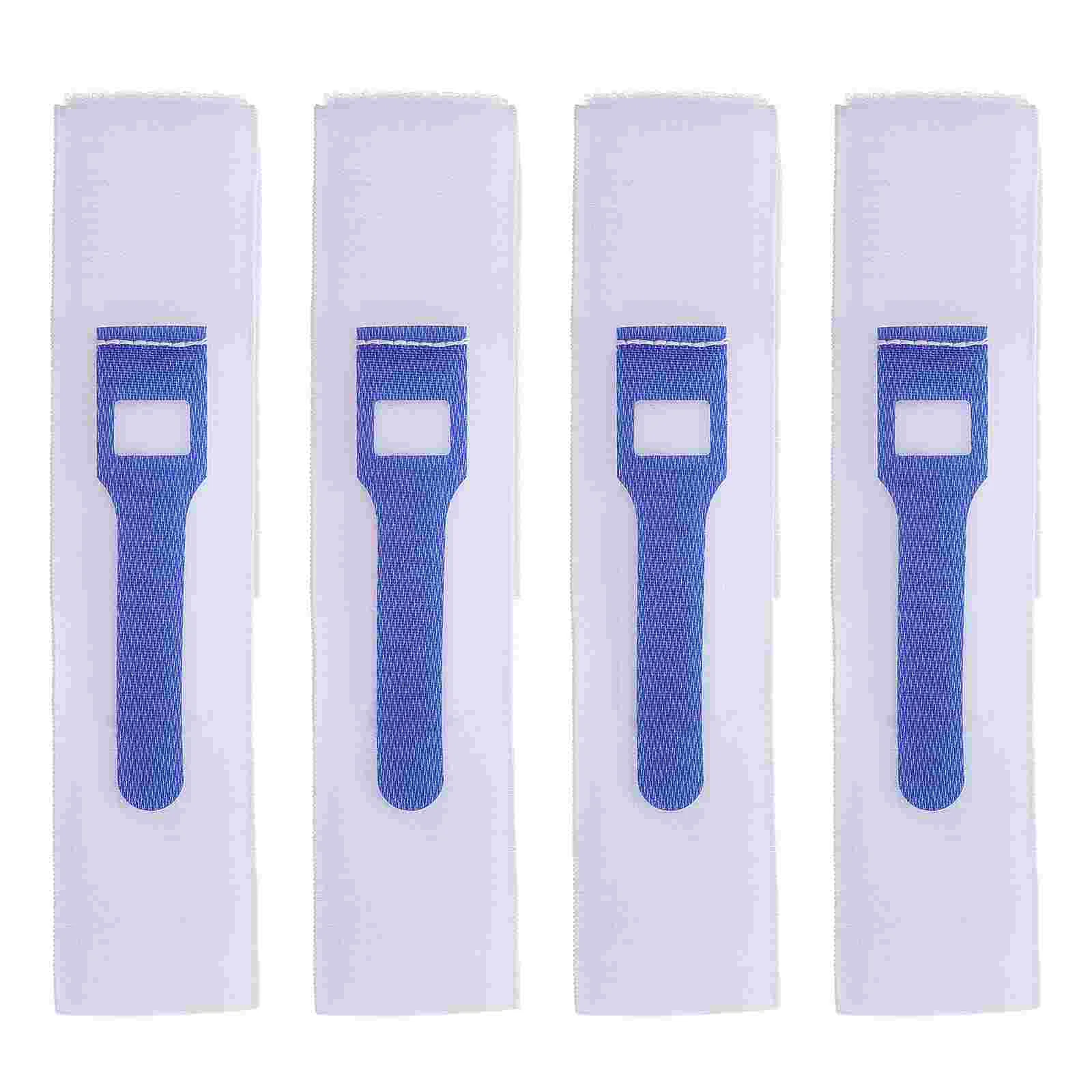 4 Pcs Urination Bandage Universal Catheter Strap Tape Closure Loop Fixation Leg Drainage Blue Fixing Adjustable