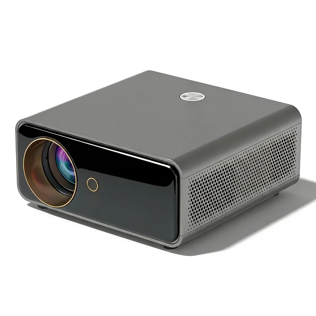 Portable Android 9 Smart Projector 1080P with Built-in Speakers 3D Ready WiFi LCD 8GB Storage for Home Theater