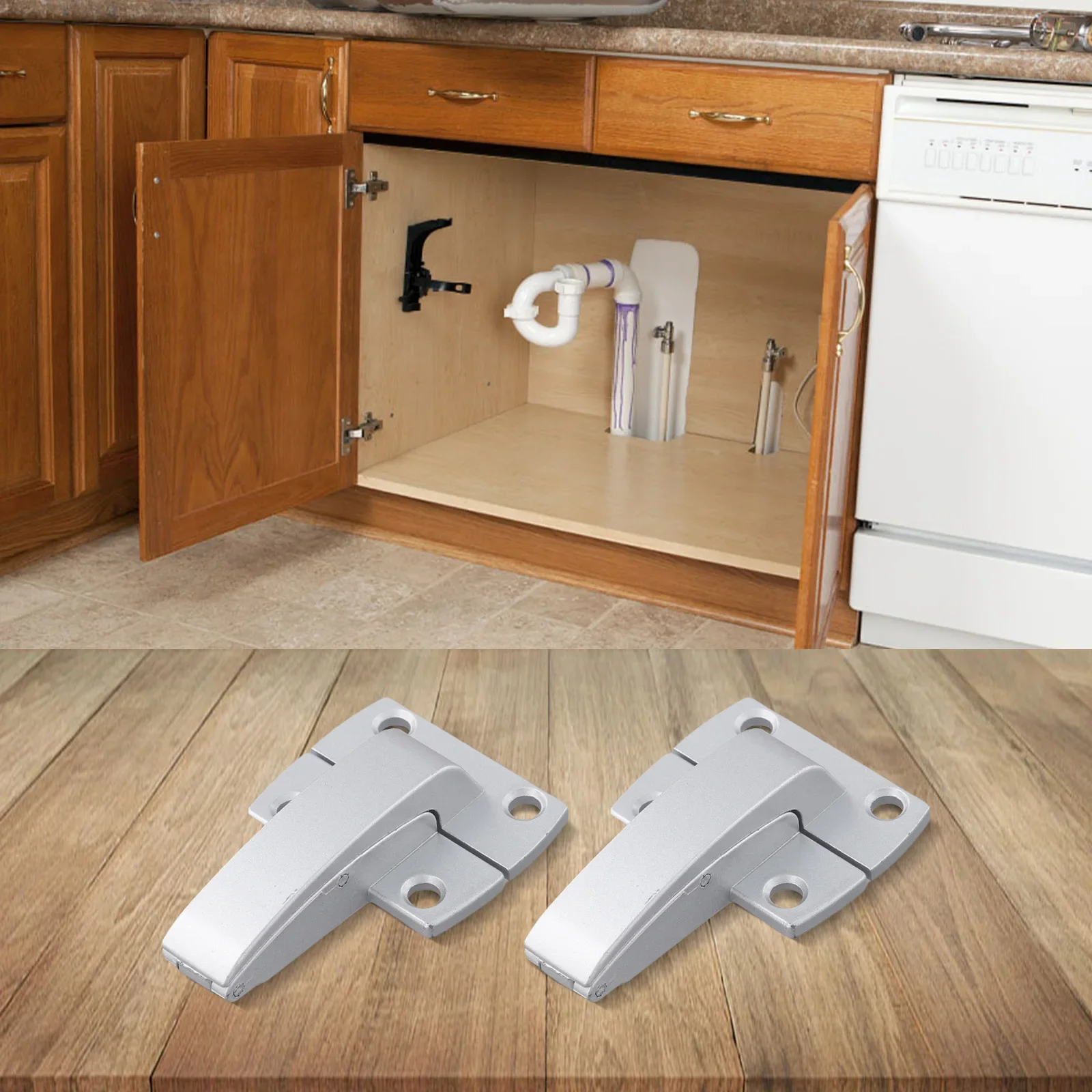 Easy Installation Folding Hinges Folding Hinge Silver Furniture Cabinet Hinges Elastic Feature Space-saving Design