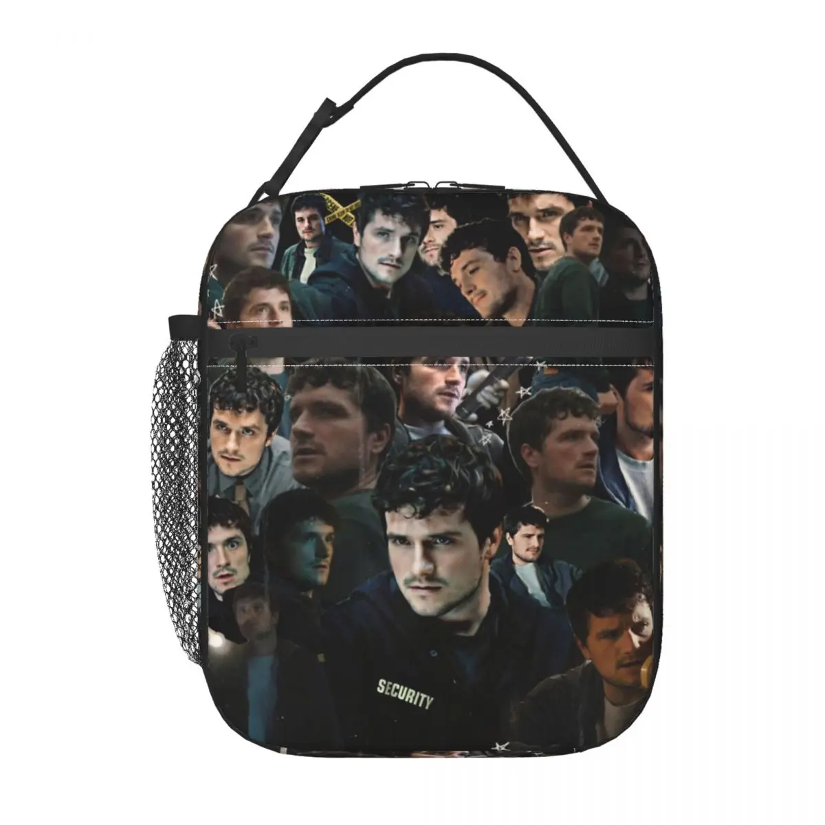 Josh Hutcherson Collage Insulated Lunch Tote Bag Lunch Container Portable Thermal Cooler Bento Box School