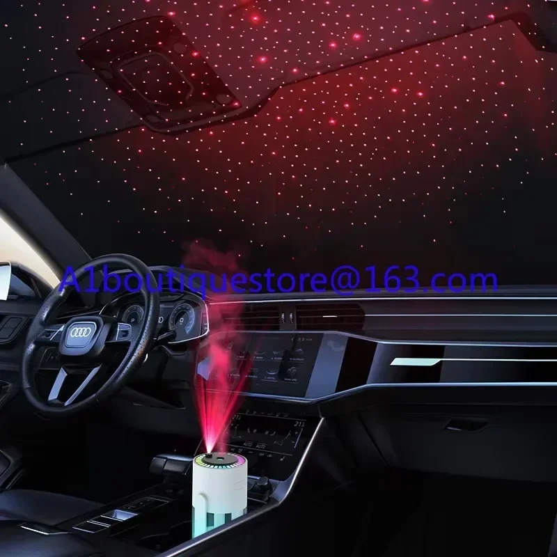 Umidificador ultrassônico portátil do desembaçador do carro da casa de Usb com diodo emissor de luz da projeção de 7 cores