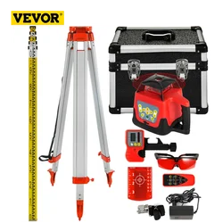 VEVOR 500m gamma di livelli Laser rotanti raggio rosso autolivellante automatico con treppiede e personale