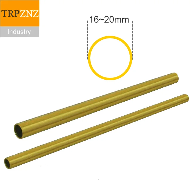 OD16 to 20mm H62 Hard Brass Tube Wall 0.5mm to 3mm Thin Wall Brass Hard Straight Pipe High Pressure Resistance