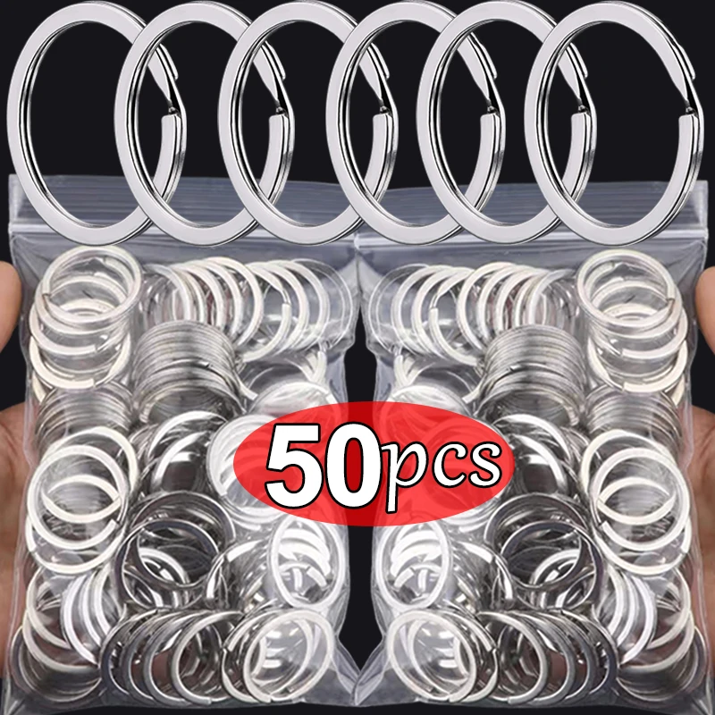 10-50Pcs Stainless Steel Split Key Rings 30mm Jump Rings Metal Hook Ring for Keychain Making DIY Handmade Jewelry Accessories