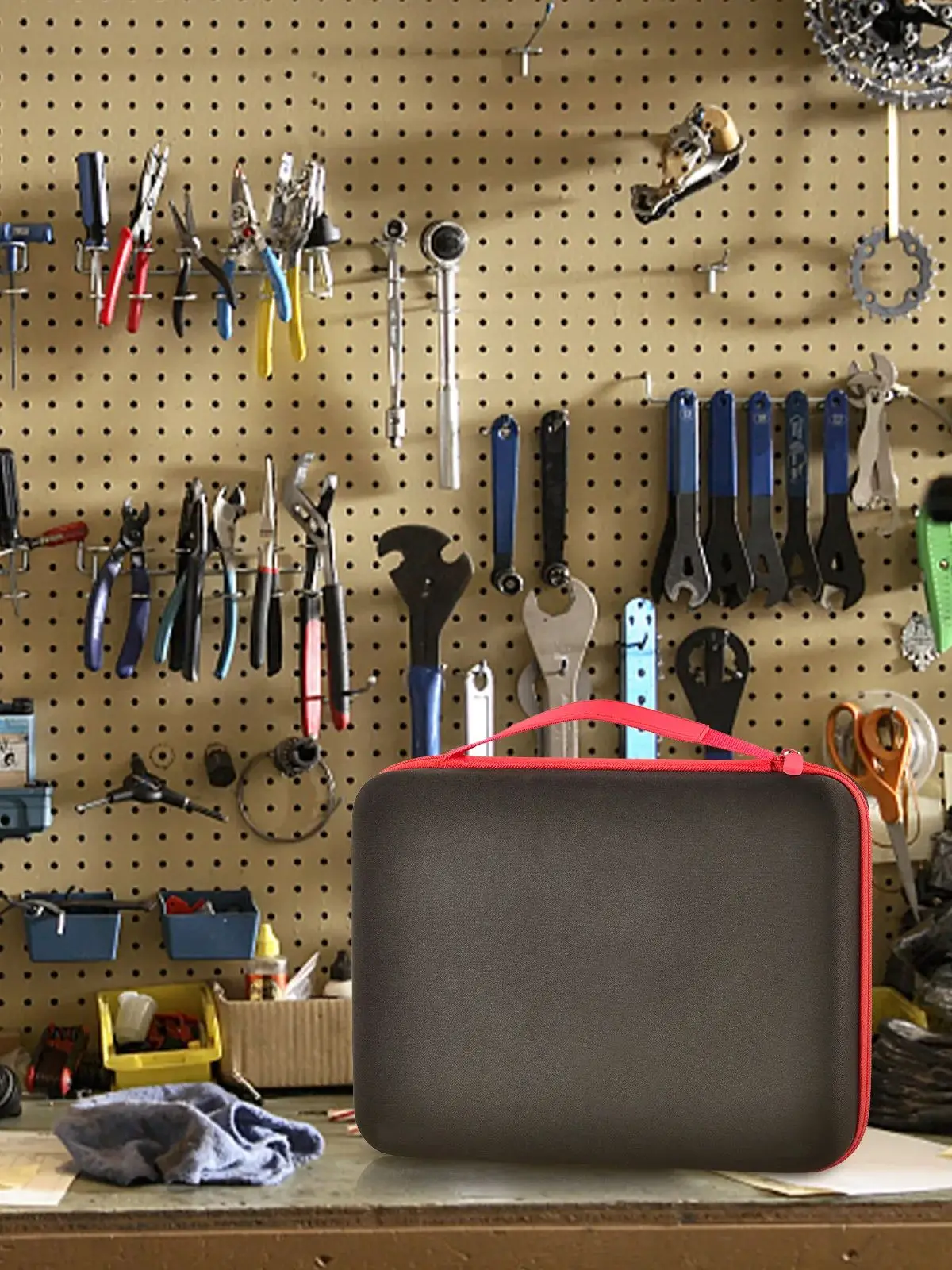 Batterij Organizer Case met Tester, geschikt voor 150+ AA AAA 9V C D Lithium knoopcelbatterijen, harde schaal voor thuis en garage. - afbeelding 2